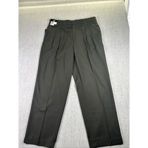 NWT Savane Pants Men Size 38x32 Pleated Performance Dress Business